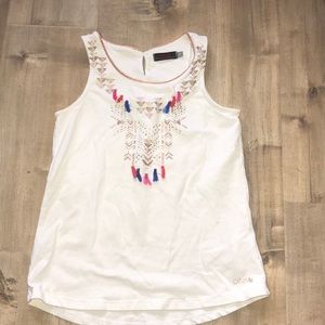 Catimini white and gold shirt